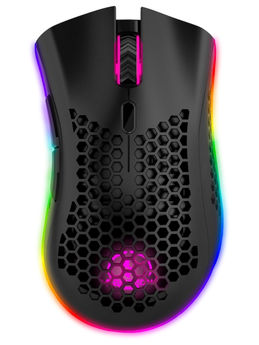 ГИБРИДНАЯ игровая программируемая мышь с LED-подсветкой RGB CHROMA light  PANTEON PS77 W 8
