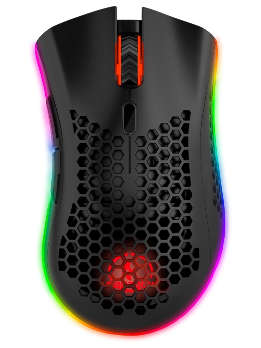 ГИБРИДНАЯ игровая программируемая мышь с LED-подсветкой RGB CHROMA light  PANTEON PS77 W 9