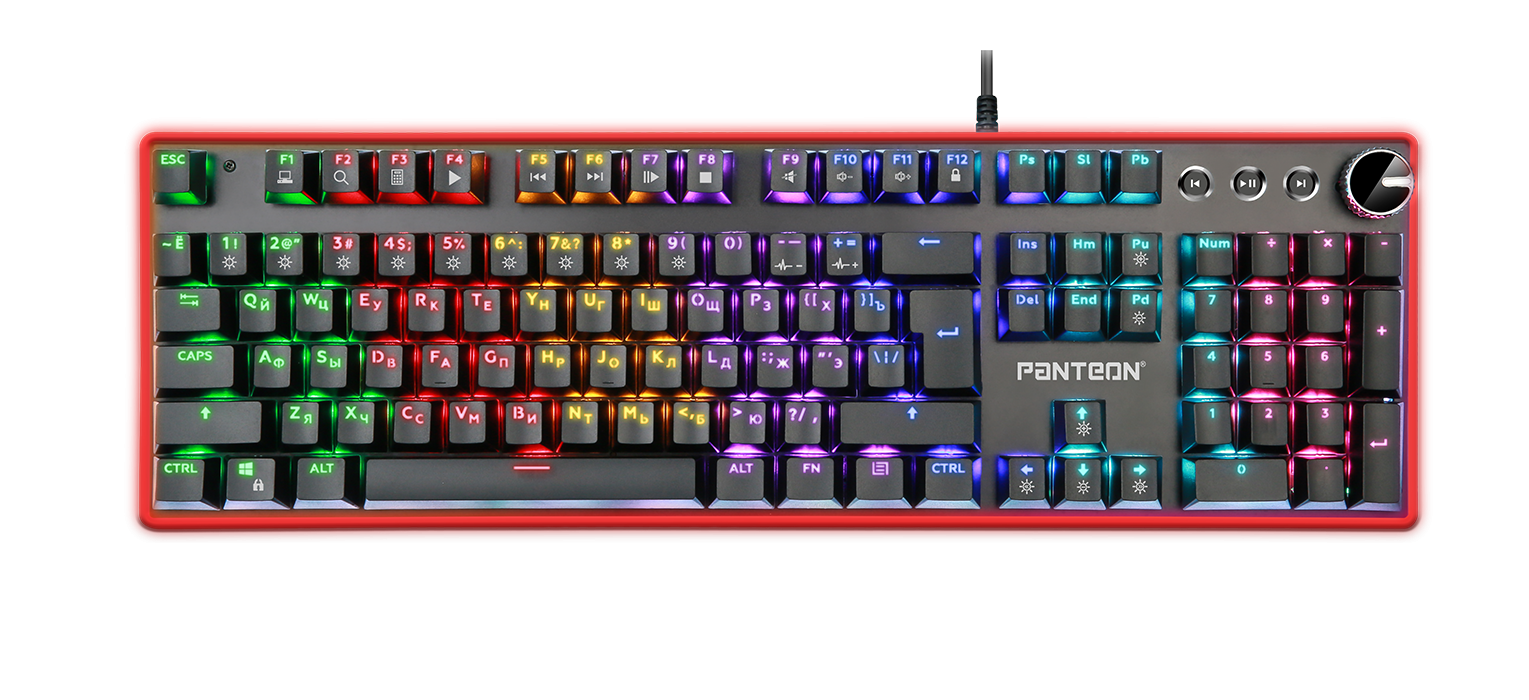 Механическая игровая клавиатура с двухзонной LED-подсветкой PANTEON T93