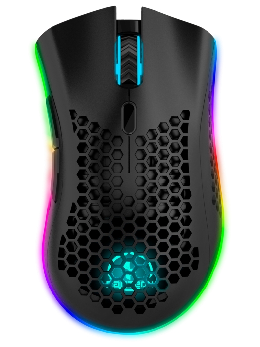 ГИБРИДНАЯ игровая программируемая мышь с LED-подсветкой RGB CHROMA light  PANTEON PS77 W 10